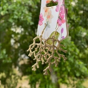 NWT Gold Coral Drop Style Earrings